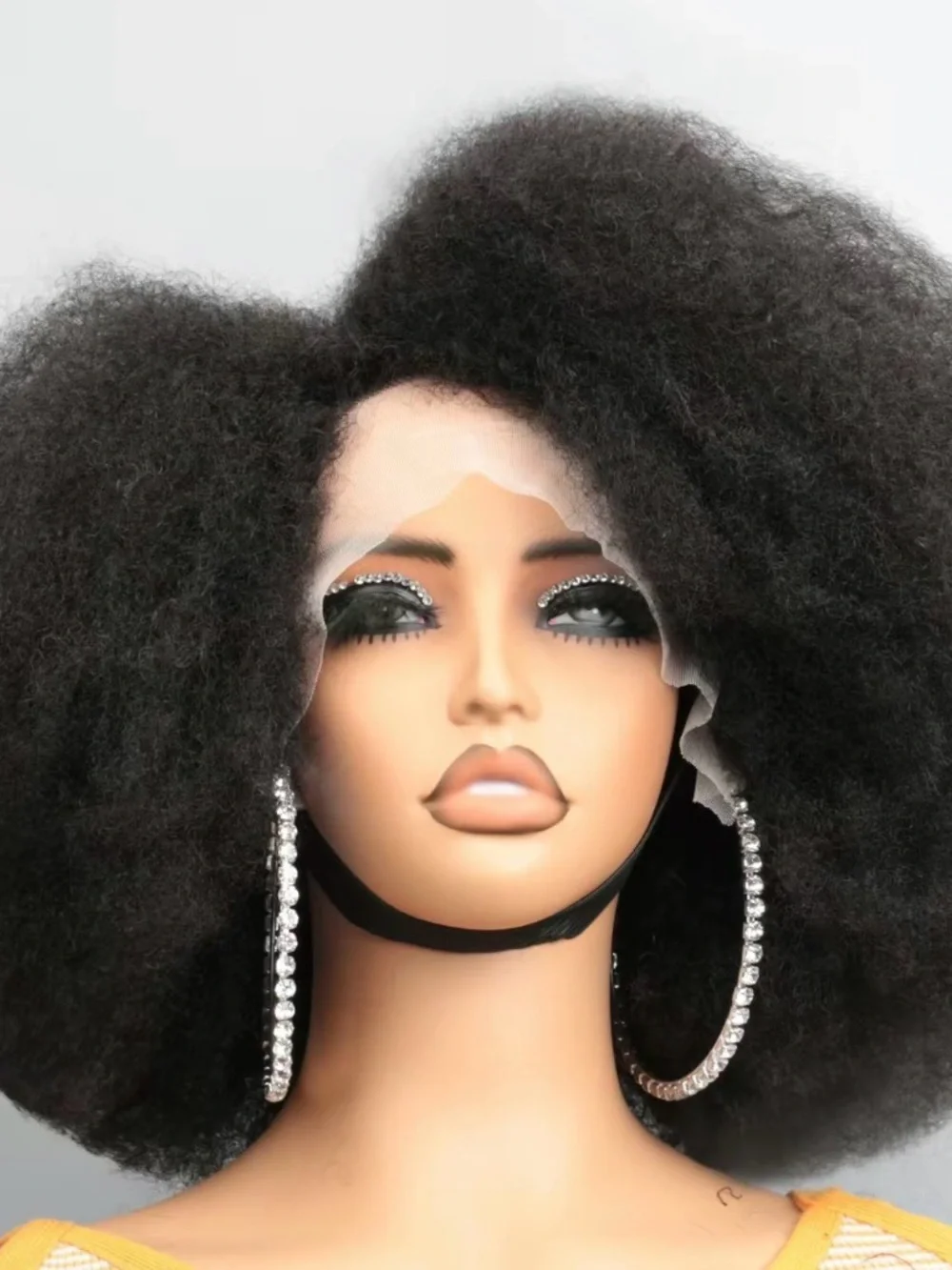 Voluminous Afro Curly Wig - Black